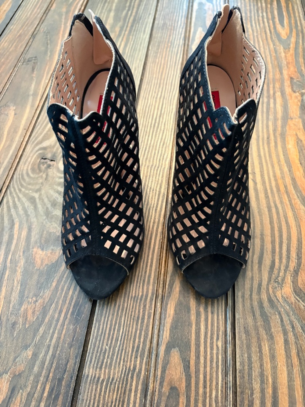 🧡 Asos London Rebel Caged Open Toe Peep Booties Size 37